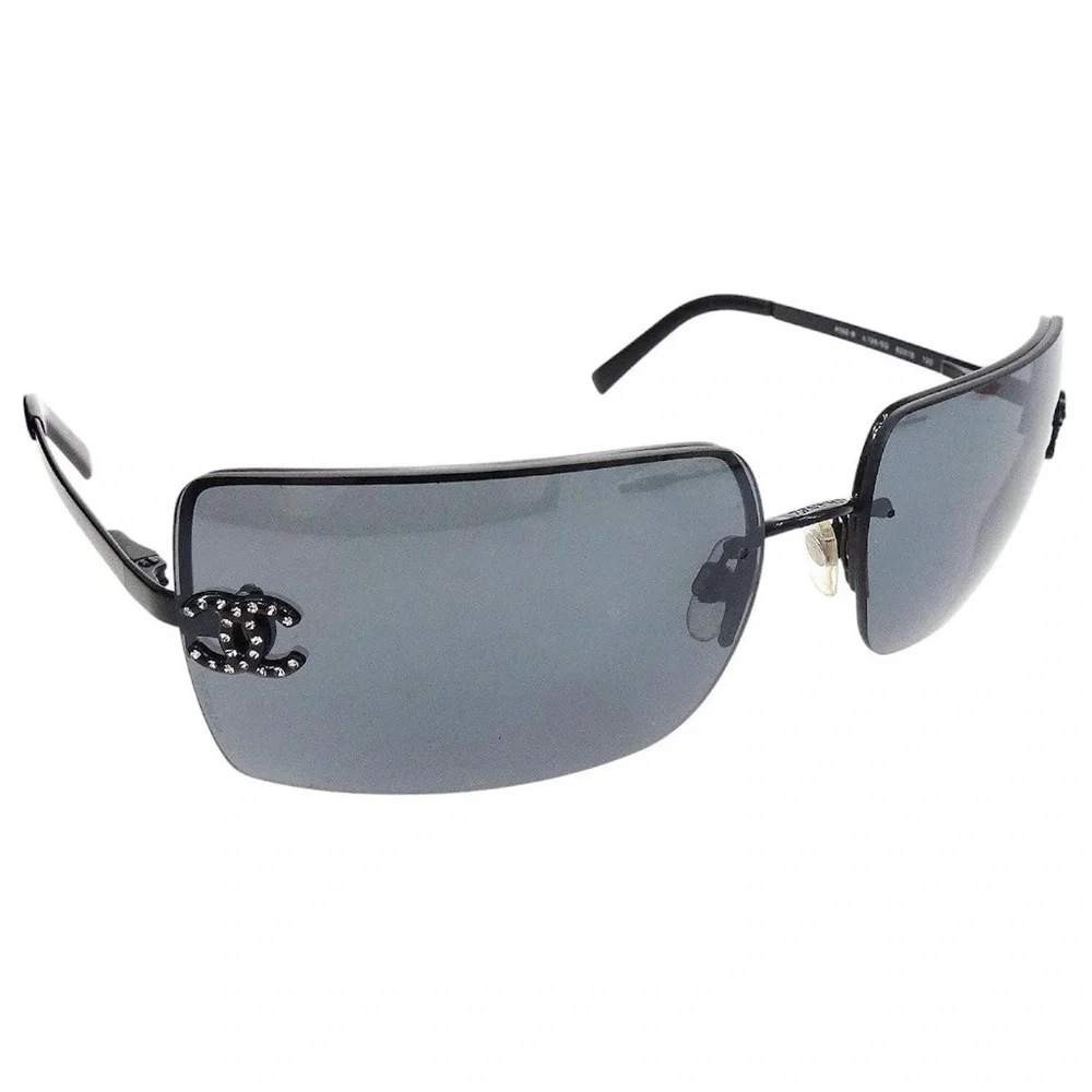 Chanel crystal CC Logo Sunglasses